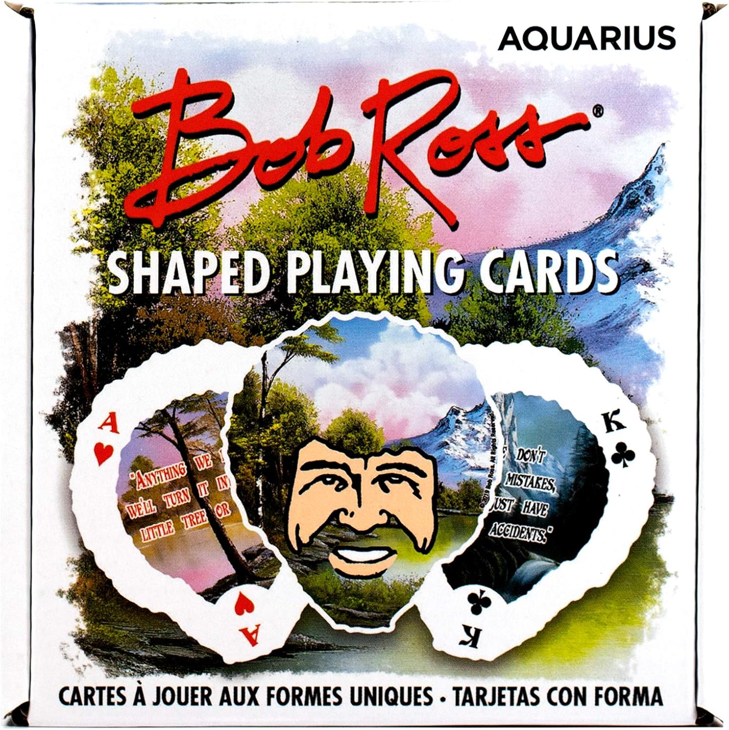 AQUARIUS Bob Ross Playing Cards - Bob Ross Shaped Deck of Cards for Your Favorite Card Games - Officially Licensed Bob Ross Merchandise & Collectibles
