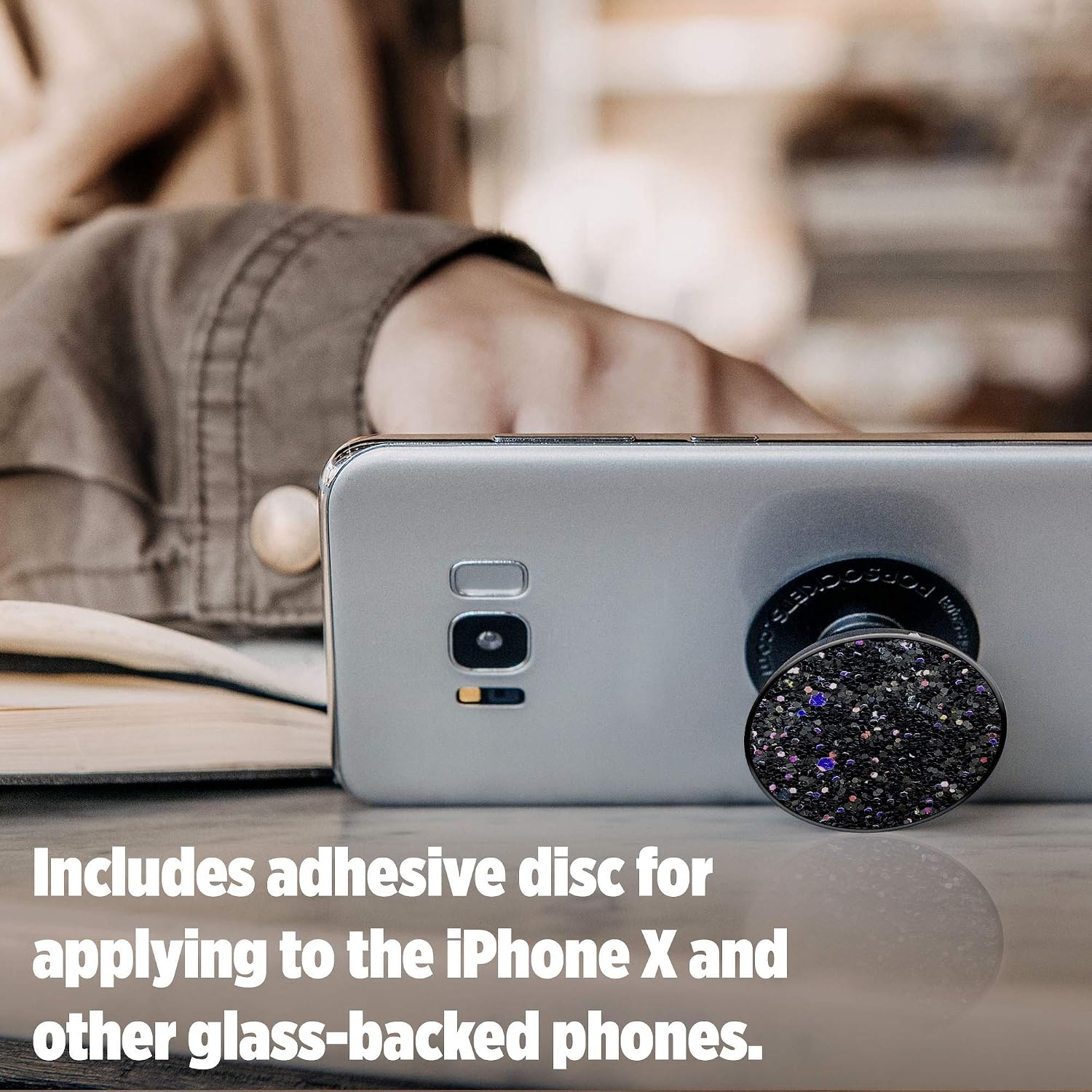 PopSockets: Collapsible Grip & Stand for Phones and Tablets - Sparkle Black