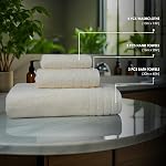 Tens Towels 8 Ensemble de serviettes en pièces, 2 Une main extra grande Towels, 2 Les mains, 4 Essuie-glace, 100% Coton, Plus léger, Séchage rapide, Super Absorbant, Parfait pour la salle de bain, Crème