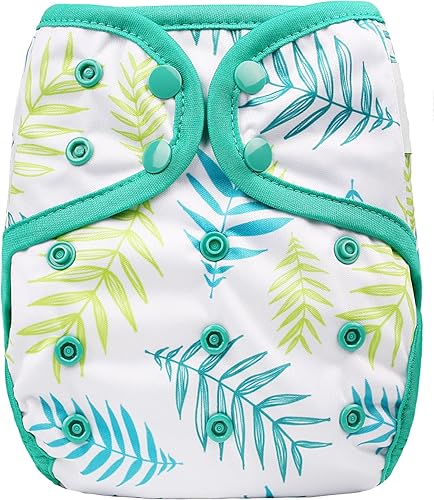 OsoCozy Fundas de pañales de tela reutilizables de talla única ajuste a presión ajustable y refuerzos de doble pierna para bebés niños y niñas de 8
