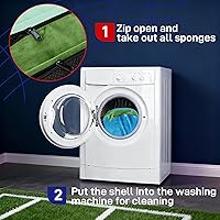 Vista 232 de Comfort Expression - Cama ortopédica para perros extragrandes, 53 x 42 pulgadas, cama impermeable y de apoyo de espuma con cojines removibles