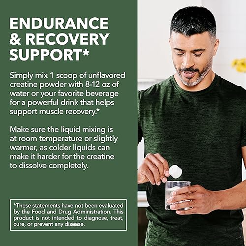 Miniatura 4 de Polvo de monohidrato de creatina micronizada, bebida de recuperación después del entrenamiento, producción de músculo, fuerza y energía, 0.18 onzas
