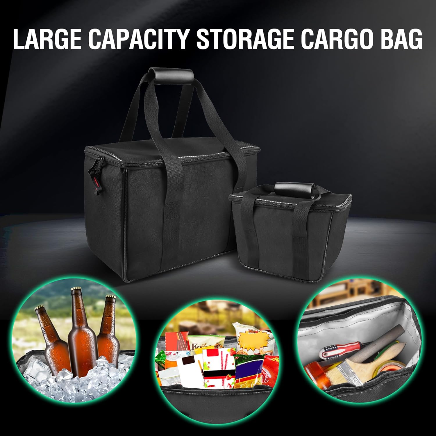 Removable Rear Trunk Luggage Bags Organizer for Can Am Spyder RT/RT-L/RT-S (2010-2019) Accessories - Waterproof Cargo Storage Bags for Spyder(Set of 2)