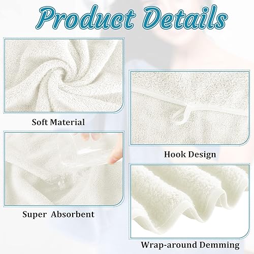 Miniatura 10 de Moukeren Juego de 18 toallas de baño de microfibra, juego de toallas de baño de microfibra, terciopelo coral, altamente absorbente, toalla de baño