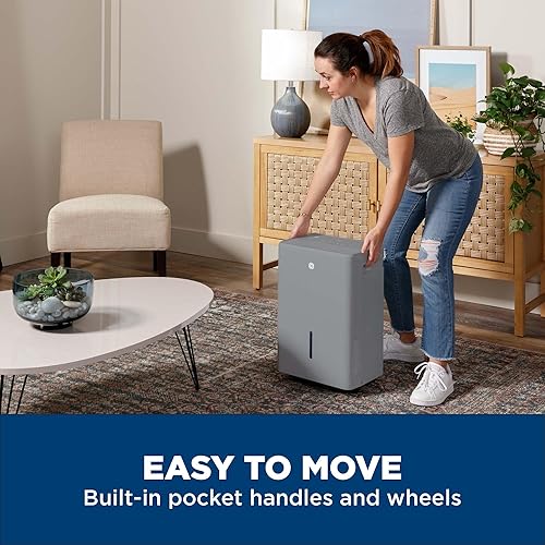 Miniatura 7 de GE Energy Star - Deshumidificador portátil para sótano, dormitorio, baño, garaje o habitaciones grandes de hasta 4500 pies cuadrados, 50 pintas con