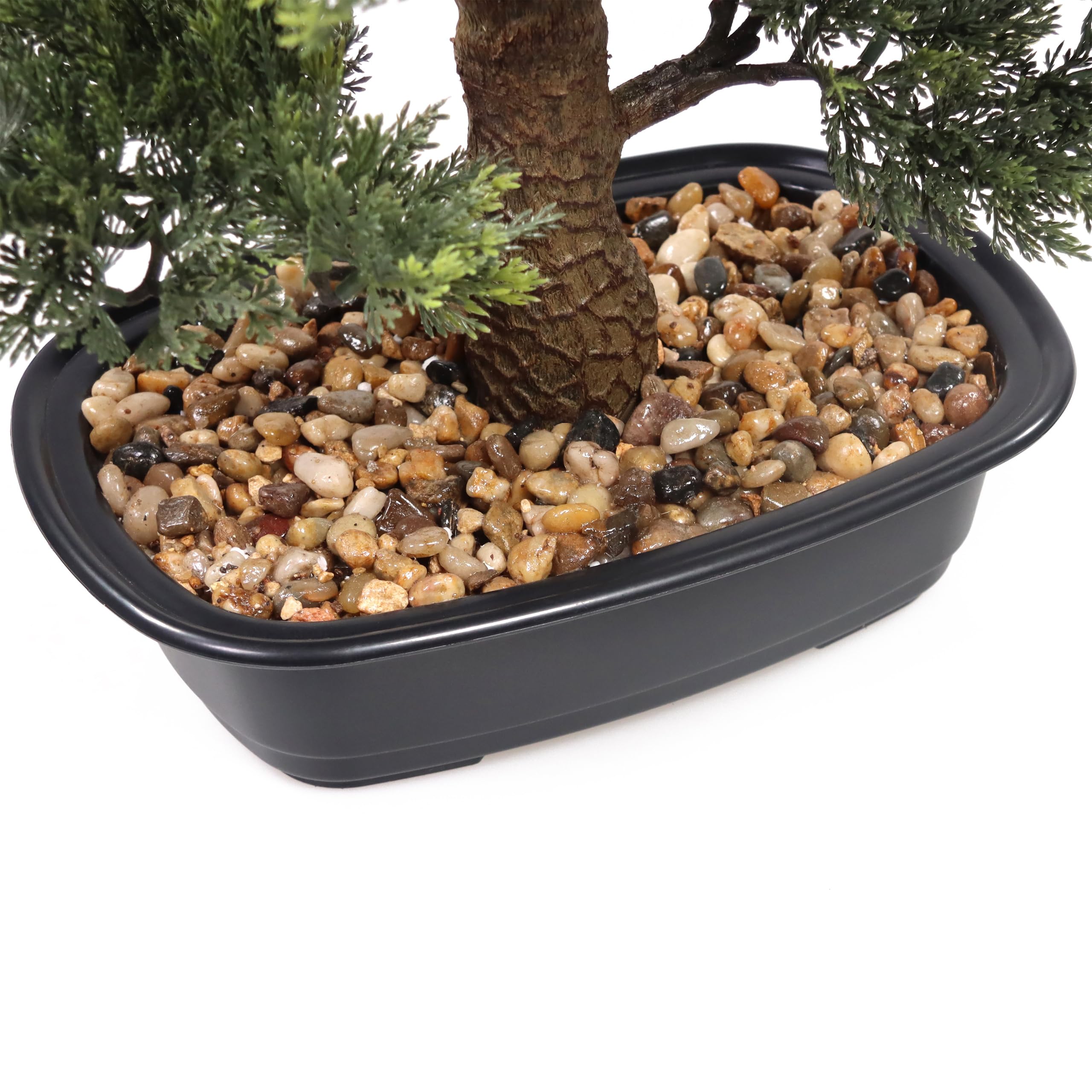 hjh OFFICE Planta Artificial Bonsai Planta Artificial Decorativa, fácil de cuidar árbol Artificial, Altura 44 cm, Pino, Verde 871050