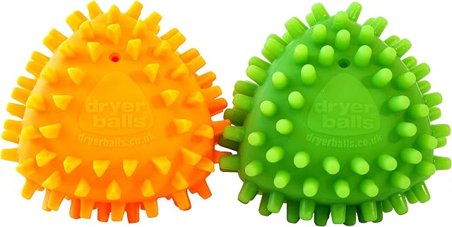 Mrs Green's Laundry dryangles dryerballs, Set of 2, Orange and Green