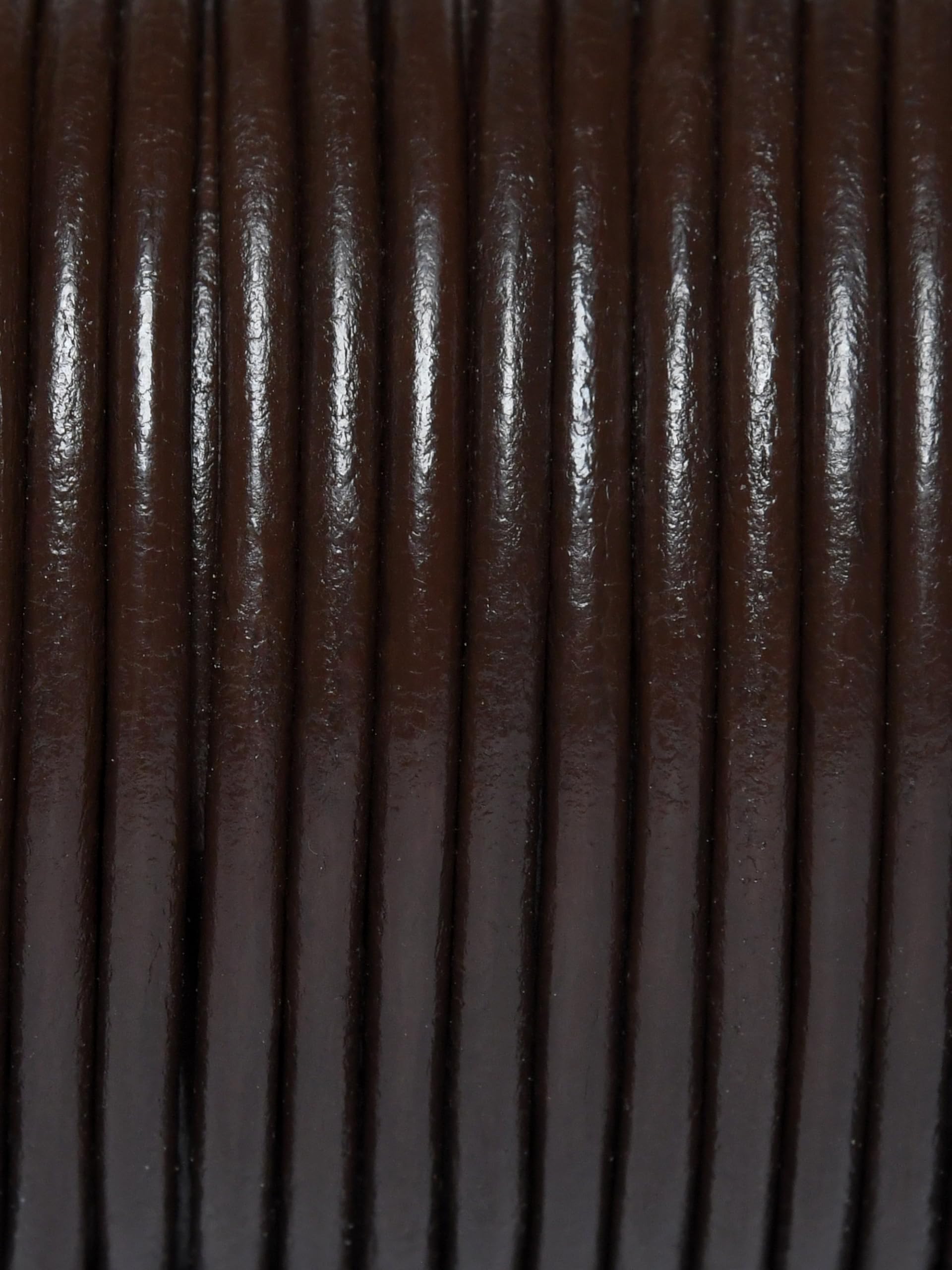 Cords Essentials Round Leather String Cord 4mm Dark Brown 11 Yards, 4.0 mm - Image 3