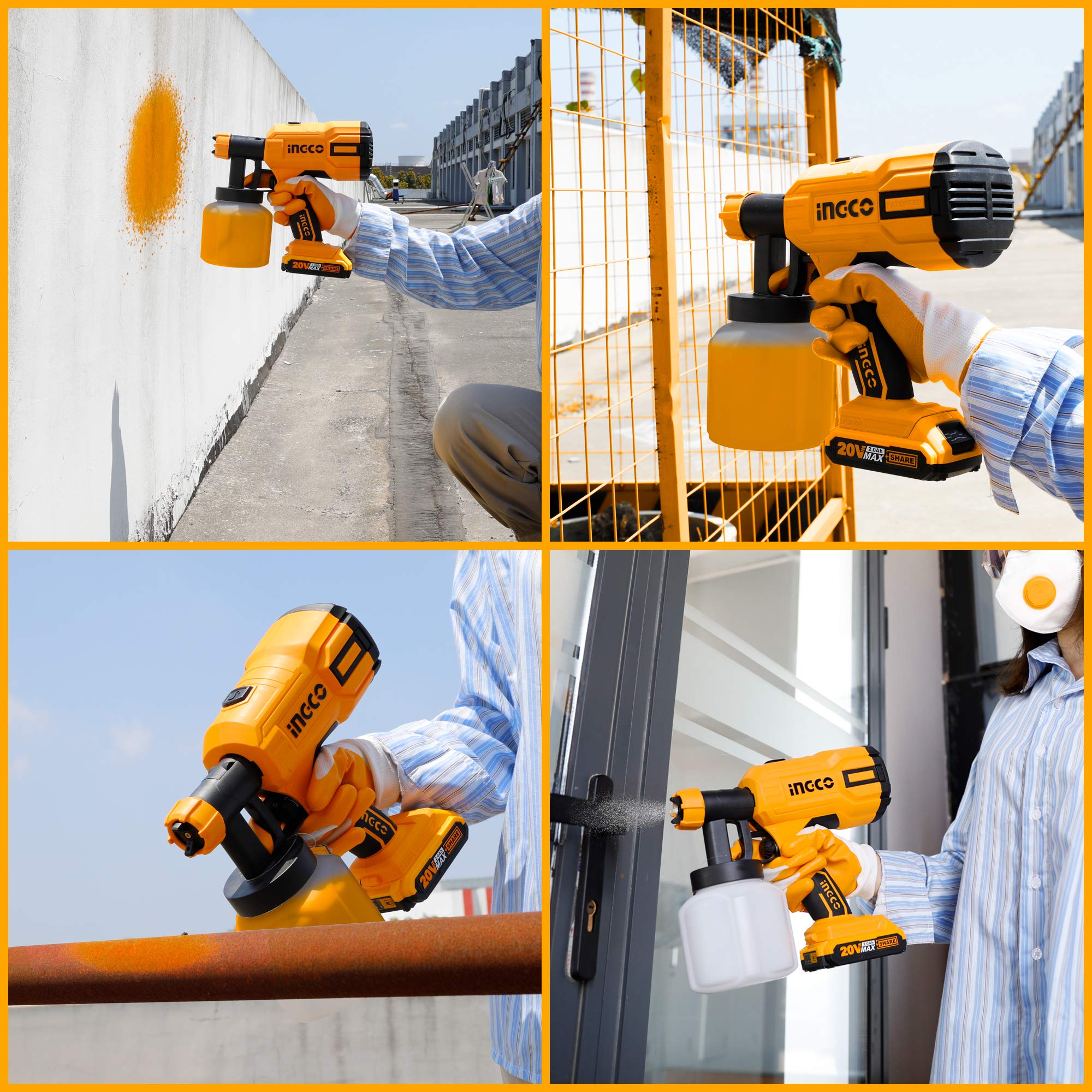 Buy INGCO Cordless Paint Sprayer LithiumIon Fence Paint Sprayer