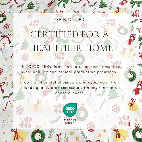 Miniatura 5 de Great Bay Home - Juego de sábanas de franela navideña, tamaño matrimonial, 100% algodón turco, doble cepillado, invernales, ultrasuaves, acogedoras,