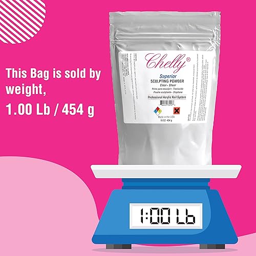 Miniatura 5 de YSSER Chelly Superior - Polvo para esculpir transparente, color rosa medio, 16 onzas