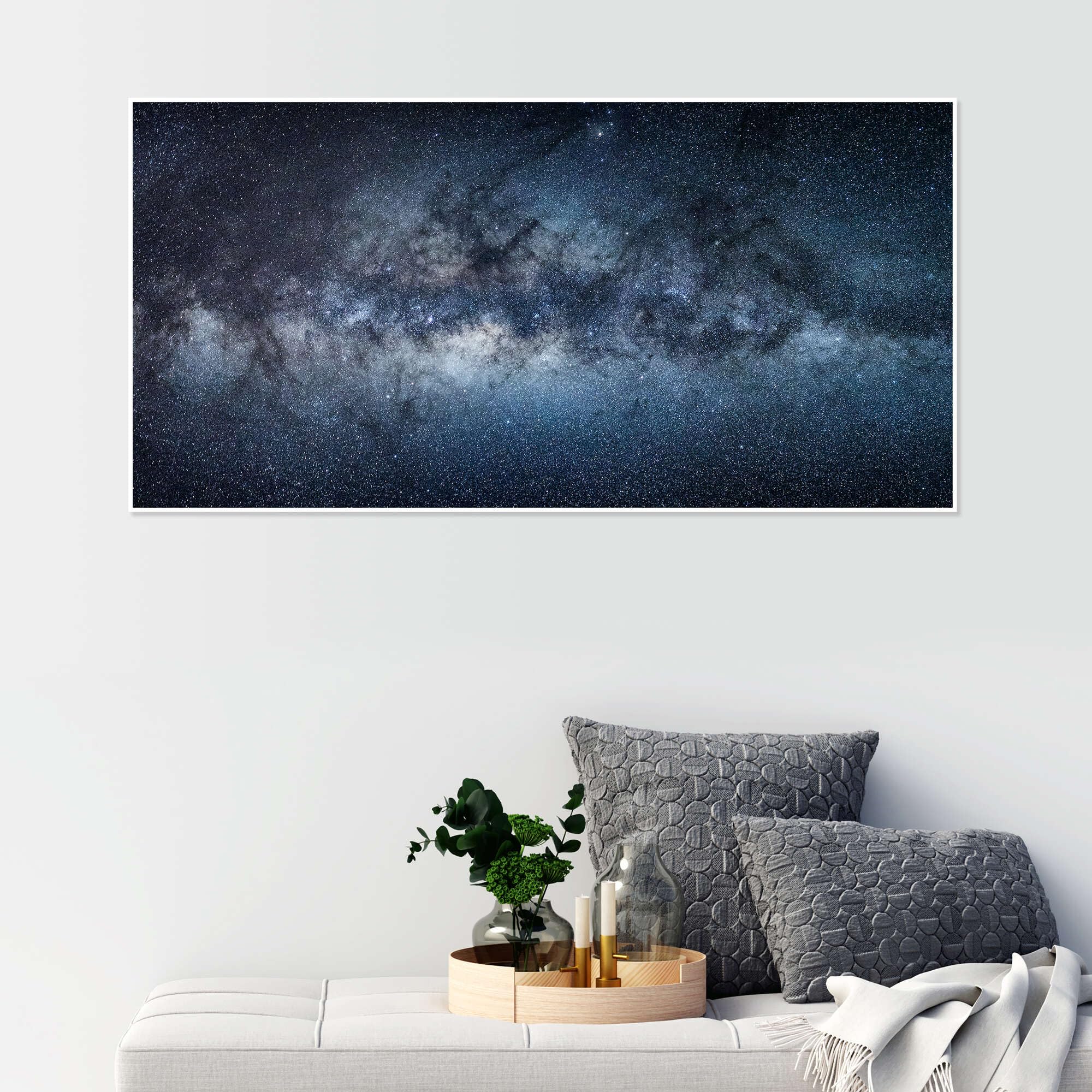 Panorama della Via Lattea Poster | 180 x 90 cm di Jan Christopher Becke Blu Quadri Decorazione per pareti