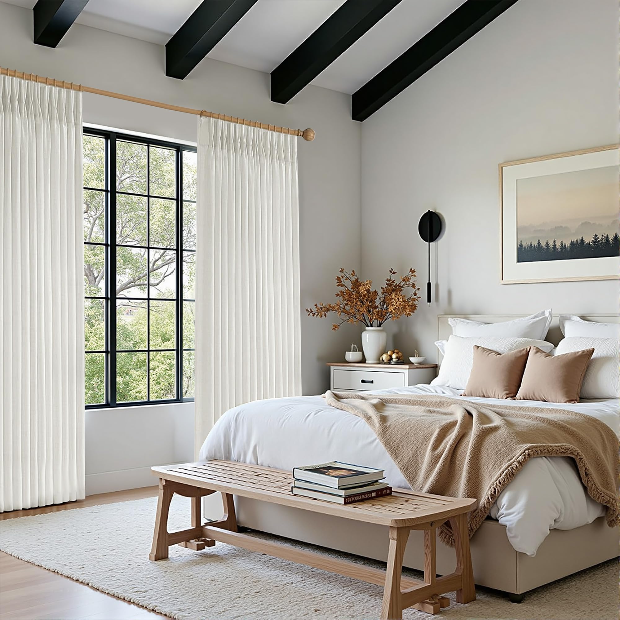 Linen Curtains - Pinch Pleat, Light Filtering -5