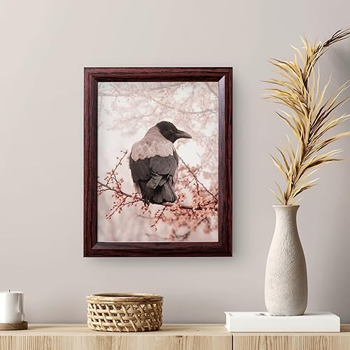 Miniatura 3 de Marcos de póster de madera de álamo real de cerezo de 23 x 29 pulgadas, diseño de corte personalizado de 0.84 pulgadas