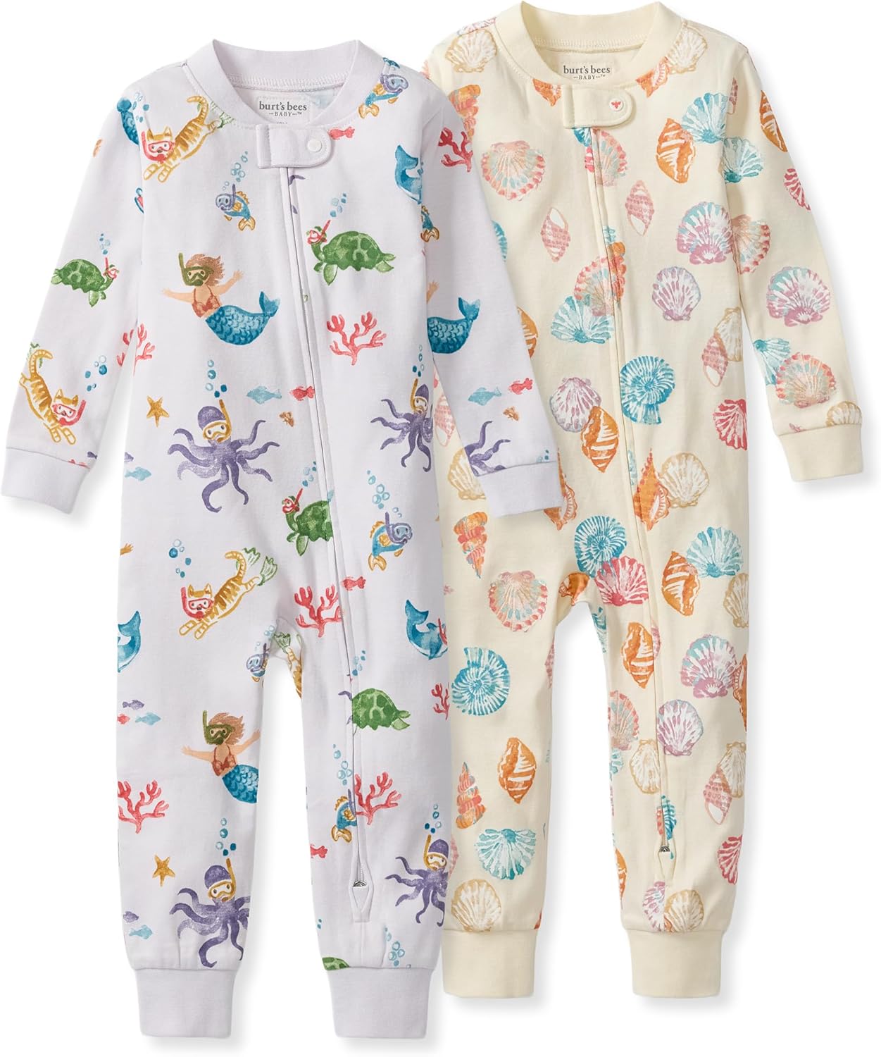 Burt's Bees Baby Unisex Footless Sleepers, 100% Organic Cotton, One-piece PJs, Zip Up Jumpsuit, Snug Fit Pajamas
