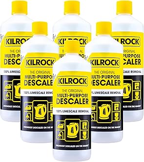 Mega-K Multi-Purpose Descaler Multipack 6x1 Litre (72 Doses) - Limescale Descaling for Kettles, Toilets, Shower Heads & Coffee Machines - Biodegradable and Phosphate Free
