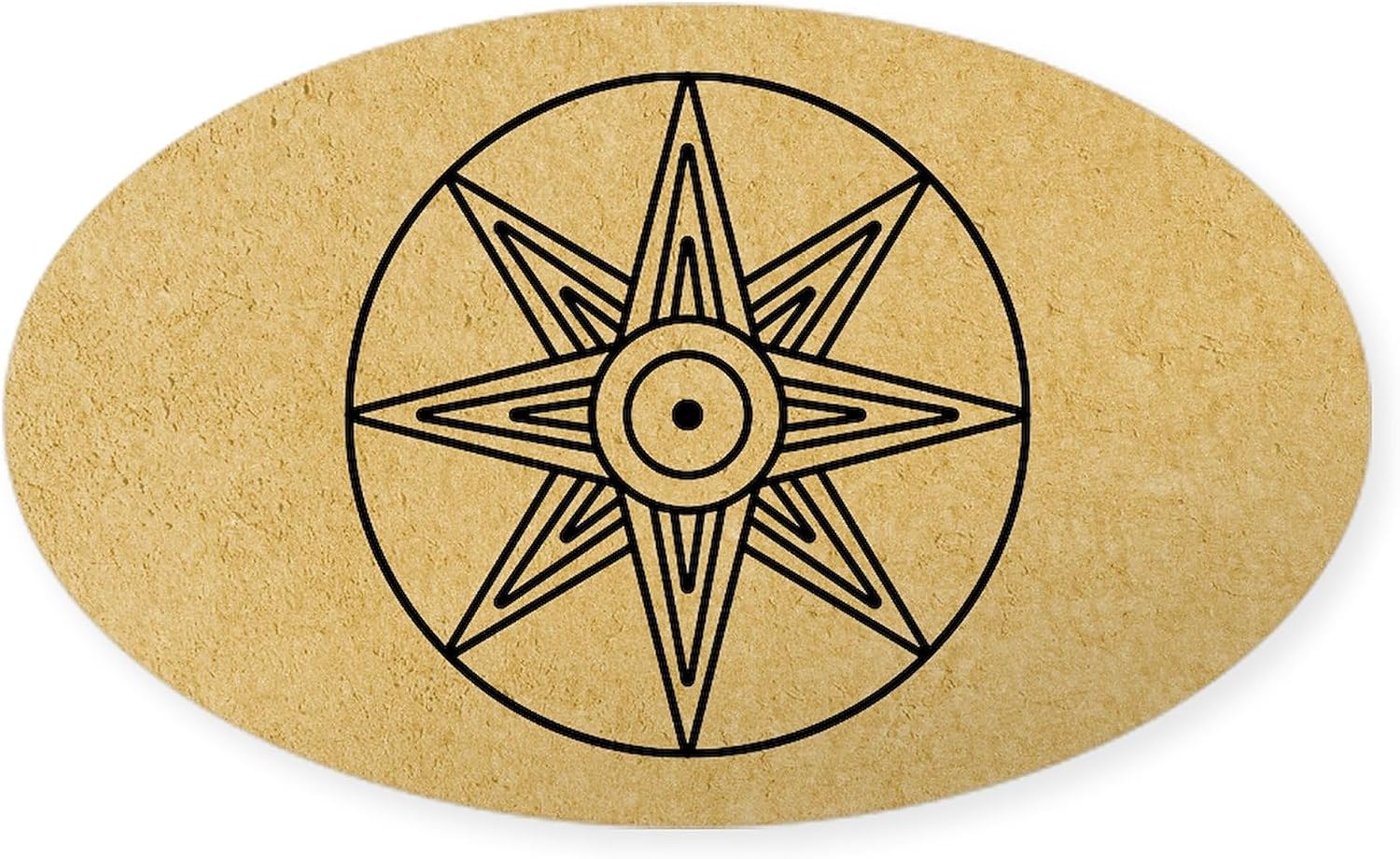 CafePress Inanna Star Oval Bumper Sticker Car Decal