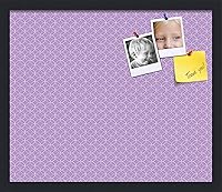 Vista 142 de PinPix Tablero de anuncios de corcho de 20 x 14 pulgadas. Este tablero decorativo enmarcado viene con diseño de círculos B W y un marco negro