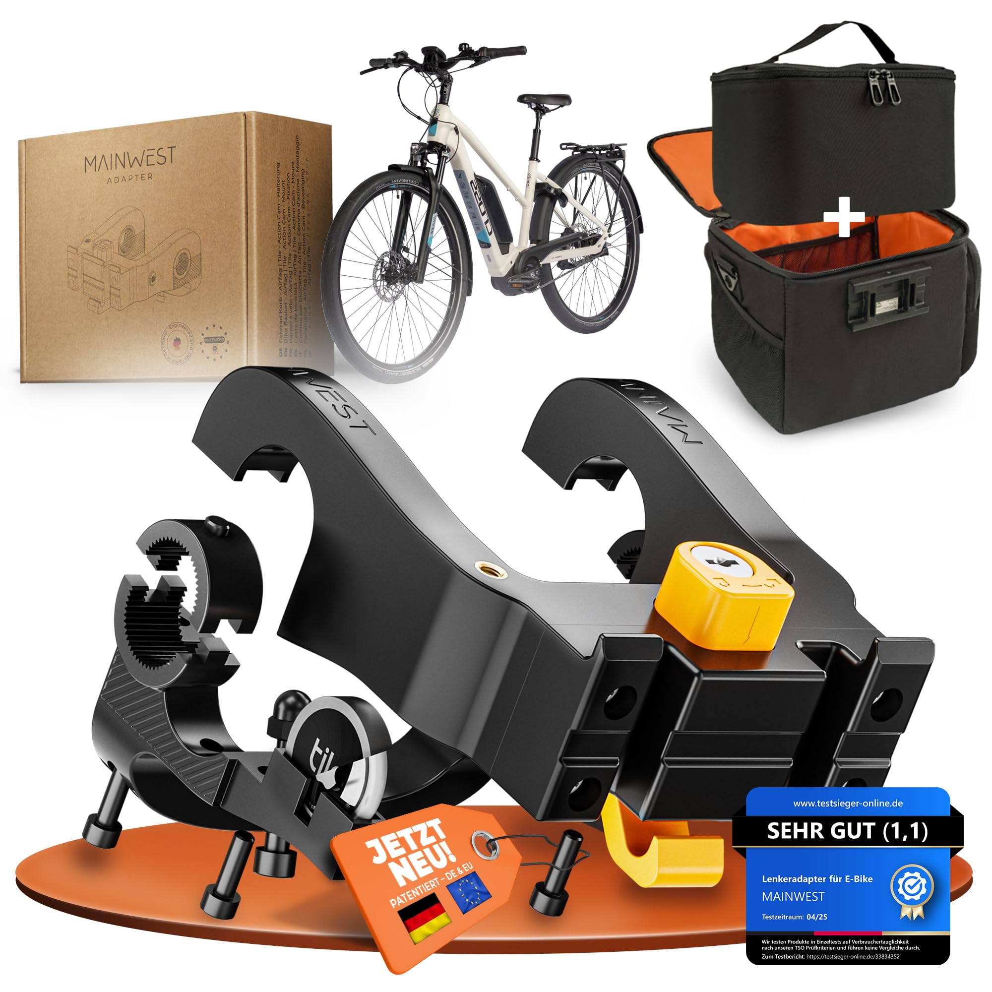 lenkertasche für e bike test MAINWEST Fahrrad - inkl. Lenkeradapter E-Bike - Airtag Fahrrad Versteck - Lenkertasche ebike - abnehmbares Handyfach ergotec sattelstütze 27 2 Category:Kinder Jugend Fahrräder_SPANNINGA Kendo+ Frame Color:White Frame