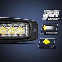 Vista 2 de Nilight 2 cápsulas LED de montaje empotrado de 18 W, 7.3 pulgadas, barra de luz antiniebla para todo terreno, iluminación impermeable para tractor