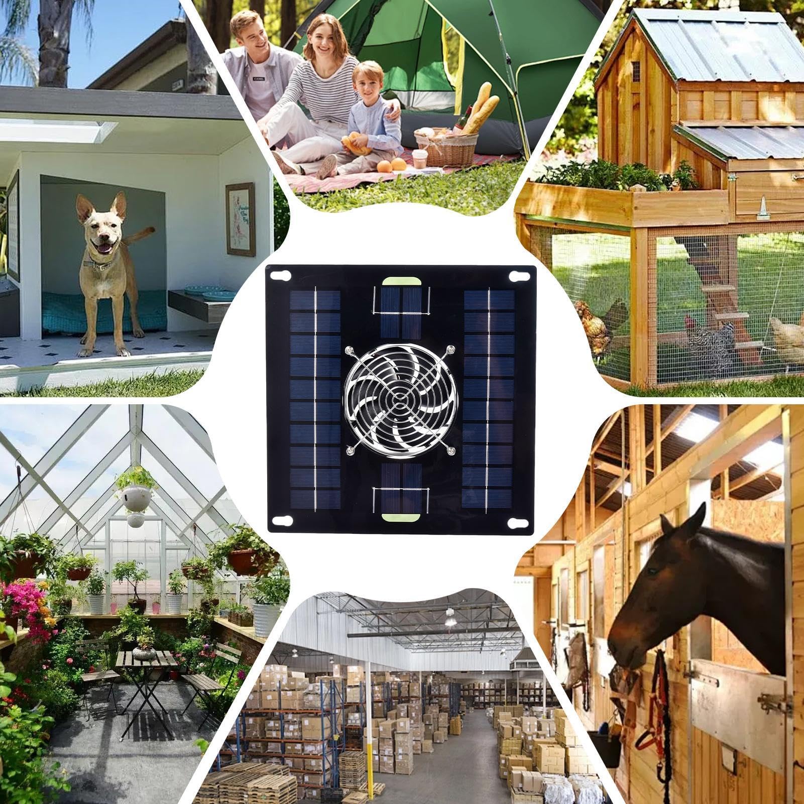 Ventilateur solaire pour abri de jardin – Ventilateur de grenier 10 W étanche pour poulailler, serre et abri de jardin