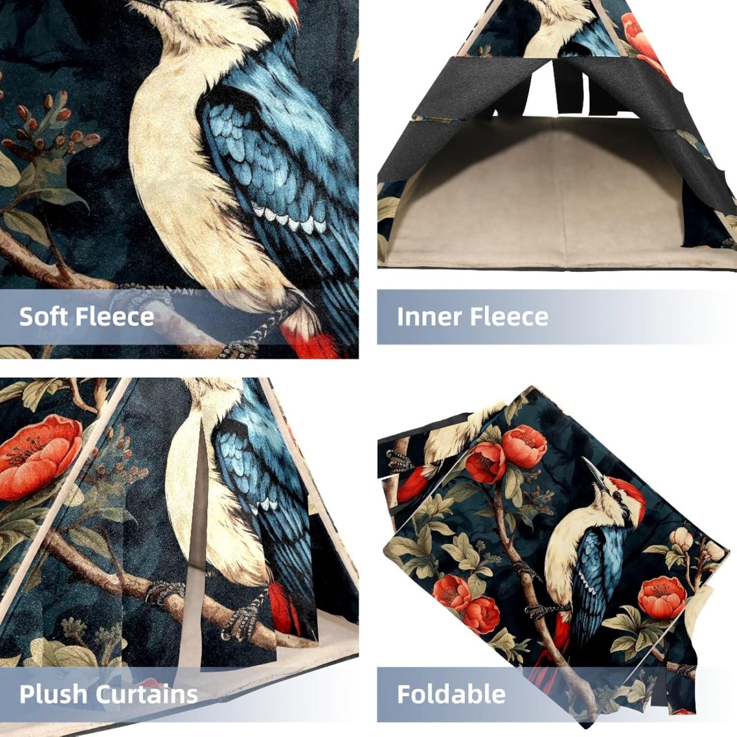 MAgiLL Guinea Pig Bed, Comfortable Hamster House, Hiding Place for Small Pets, Foldable Bed nest, Suitable for Short Rabbits, Rabbits, Ferrets, mice, Hedgehogs, and Creative Chinchilla Mouse nest