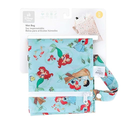 Miniatura 6 de Bumkins Disney Ariel - Bolsa impermeable para bebé, viajes, traje de baño, pañales de tela, piezas de bomba, piscina, playa, ropa de gimnasio,