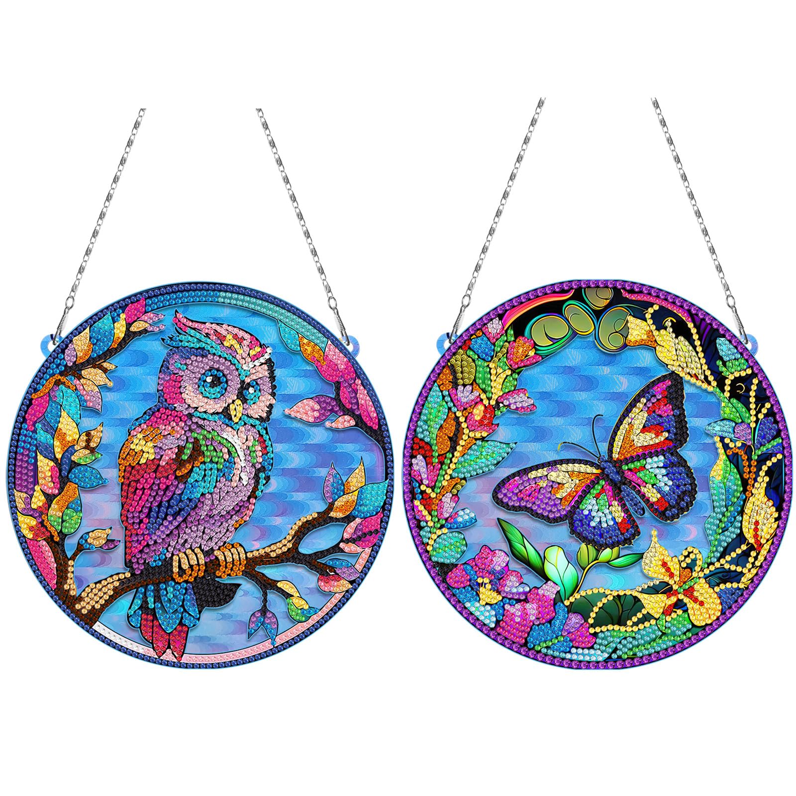 MXJSUA Diamond Painting Engel Anhänger - DIY Bastelset 16,6x19,8cm Mit Kette