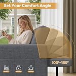 Sleeper Loveseat, 3-in-1 Convertible Pull Out Couch with 5 Level Adjustable Backrest, Sofa Bed with Side Pockets for Living Room, Bedroom, Easy Assembly,Light Grey,1 PCS