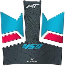 Resin Bike Motorcycle Stickers Compatible with CF Moto 450 MT 2024 Zephyr Blue Shock and Scratch Tank Protection 3D Resin Stickers Made in Italy