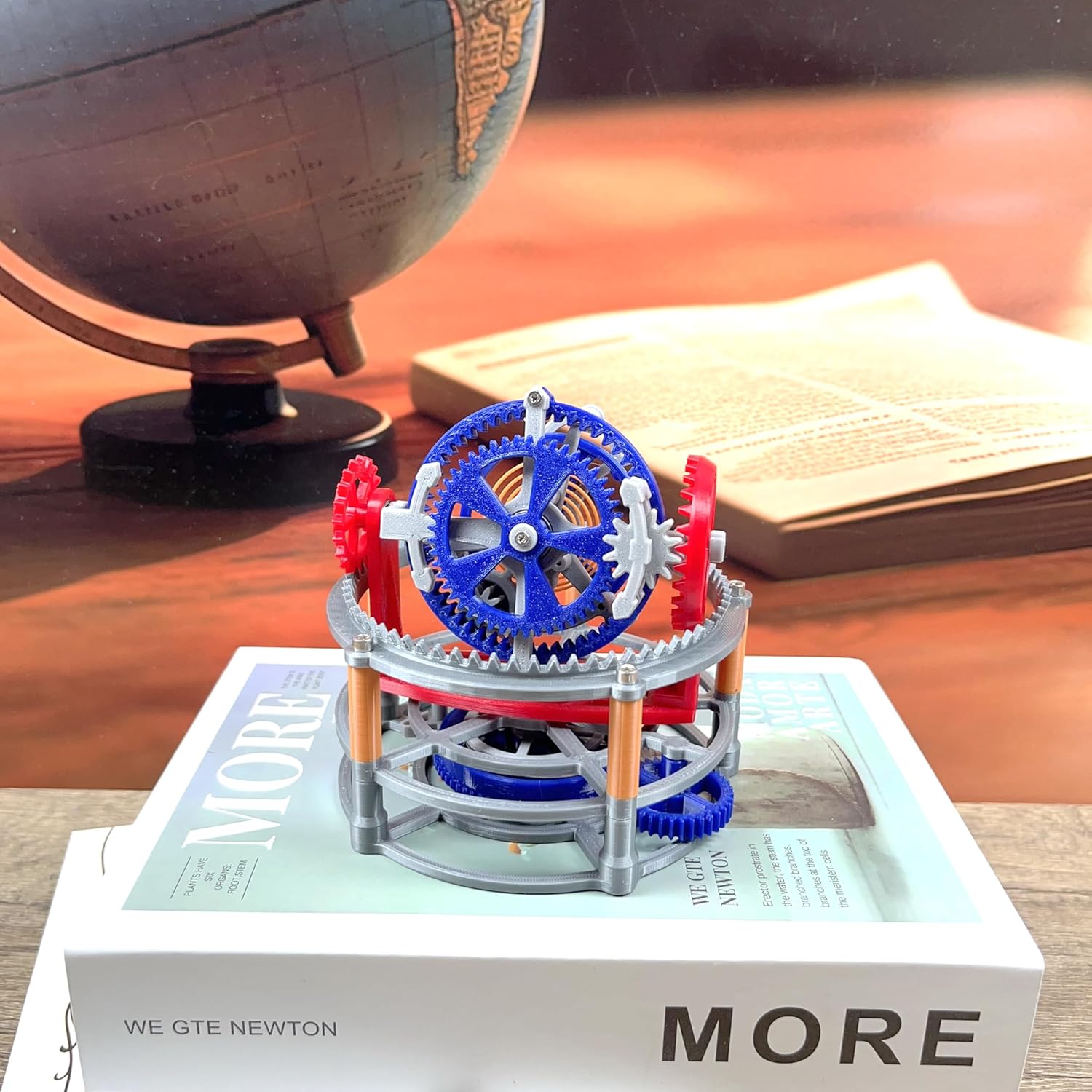 MagicTech Solar Power Windmill Black,3D Printing Making Tourbillon Imitation Movement Model