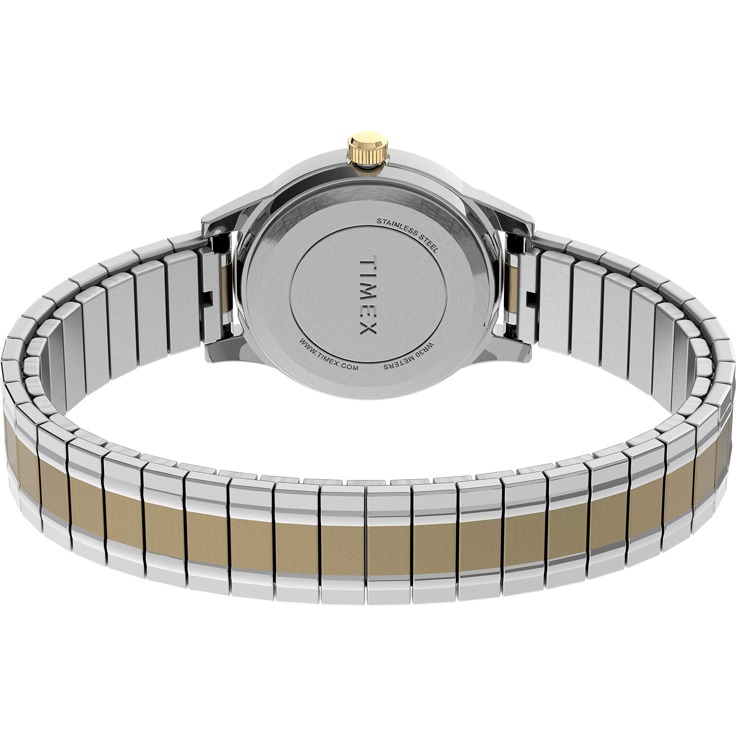 Timex Women's TW2U09200 Classic 28mm Two-Tone Stainless Steel Expansion Band Watch (TW2U092009J)