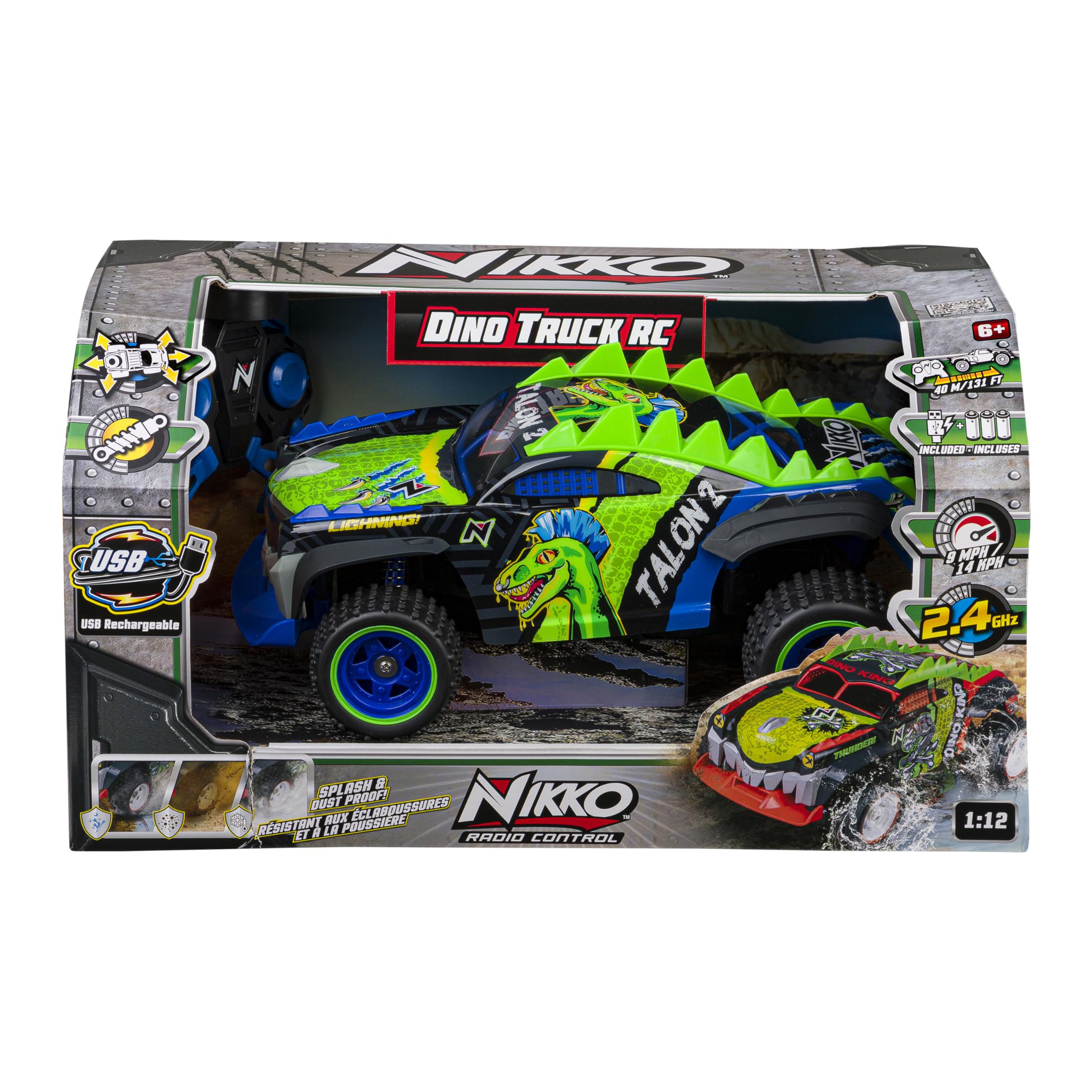 Nikko RC Dino Truck RC Talon #2 - RC Truck Remote Controlled Truck Splash Dust Proof Suspension Off-Road Mud Sand Dirt Snow