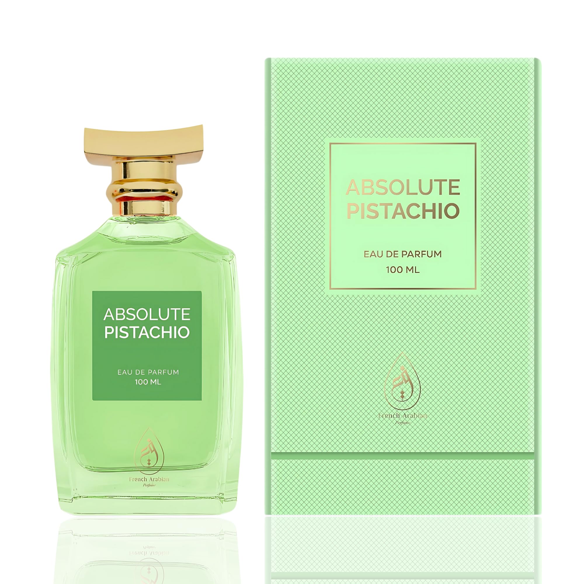 Absolute Pistachio Eau de Parfum 100ml by French Arabian Perfumes - Long-Lasting Unisex Fragrance - Luxurious Creamy, Nutty, Pistachio Perfume