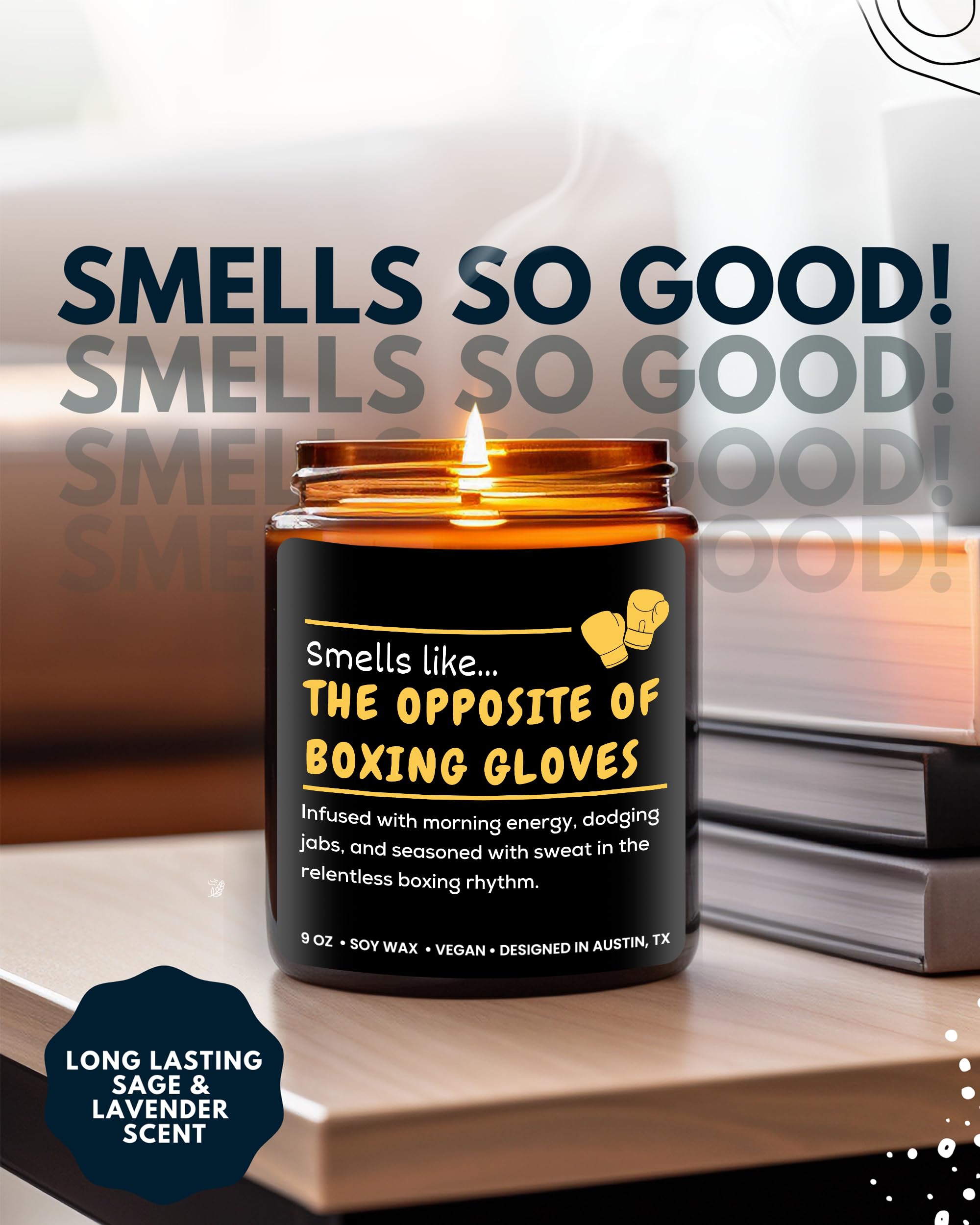 Funny Boxing Candle, Perfect Boxing Gift for Men, Women, Girls & Boys, Sport Lover Memorabilia Gifts for Men, Gifts for Sport Lovers, Fighters, & Coach, Ideal Birthday Present