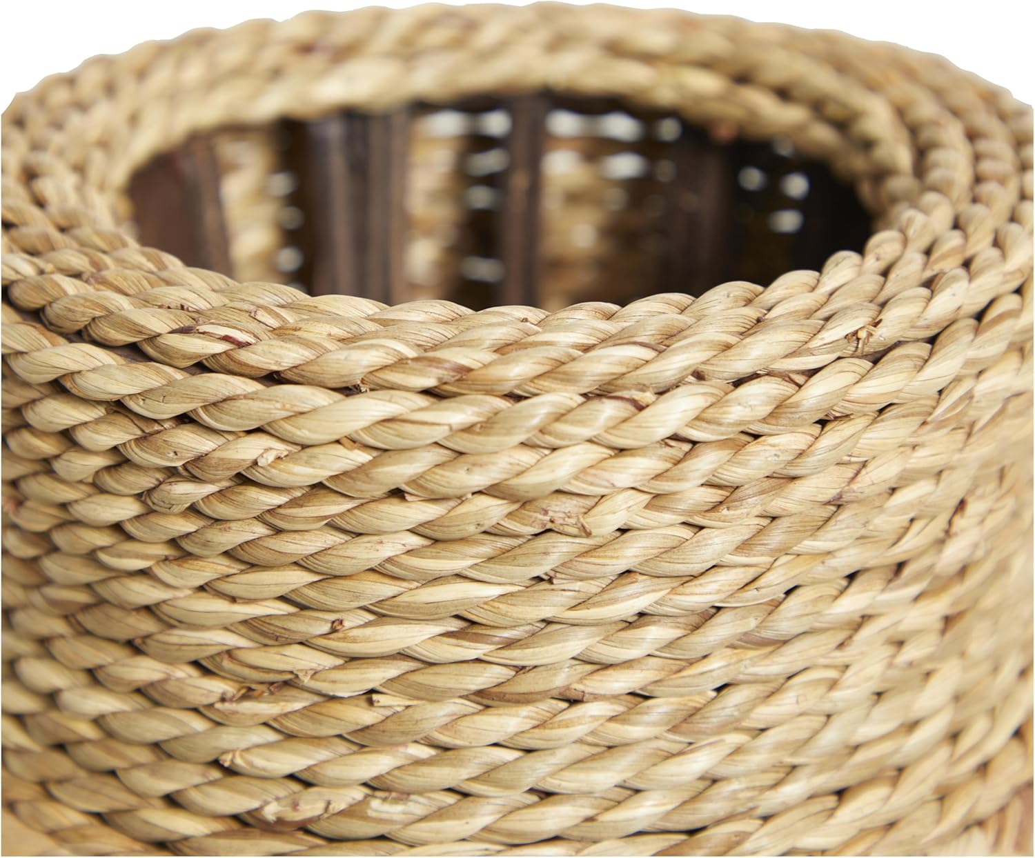 Deco 79 Seagrass Handmade Decorative Vase Slim Woven Tall Floor Centerpiece Vase, Vase for Home Decoration 9" x 9" x 40", Brown