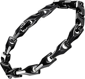 Men’s Wheat Link Bracelet Collection – Tungsten Carbide Base, 3-Sided Links, 8.3 Inch, Black, Silver & 24K Gold Plated Variations, Scratch-Resistant, Gift Box