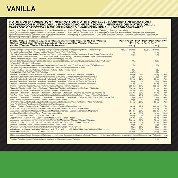 optimum nutrition serious mass protein powder high calorie mass gainer with vitamins creatine and glutamine vanilla 16 servings 5.45kg packaging may vary