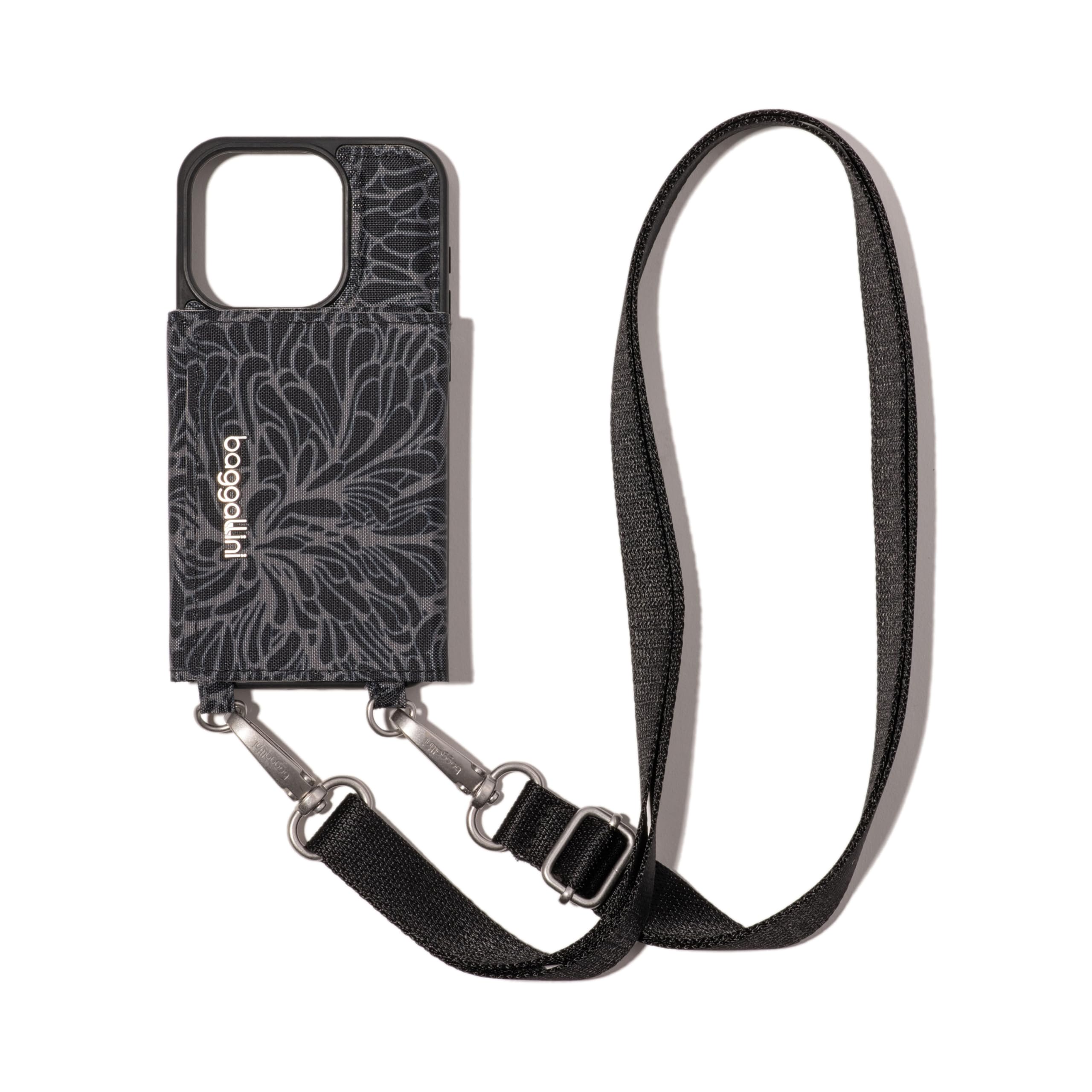 Baggallini On The Go iPhone Card Case Crossbody - Lightweight iPhone Case Designed for iPhone 13, iPhone 14, iPhone 15 and iPhone 15 Pro