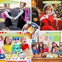 Vista 7 de Skylety 9 piezas de mini juguetes de animales de peluche a granel de 3.15 pulgadas, lindo llavero de peluche pequeño para niños, rellenos de bolsas