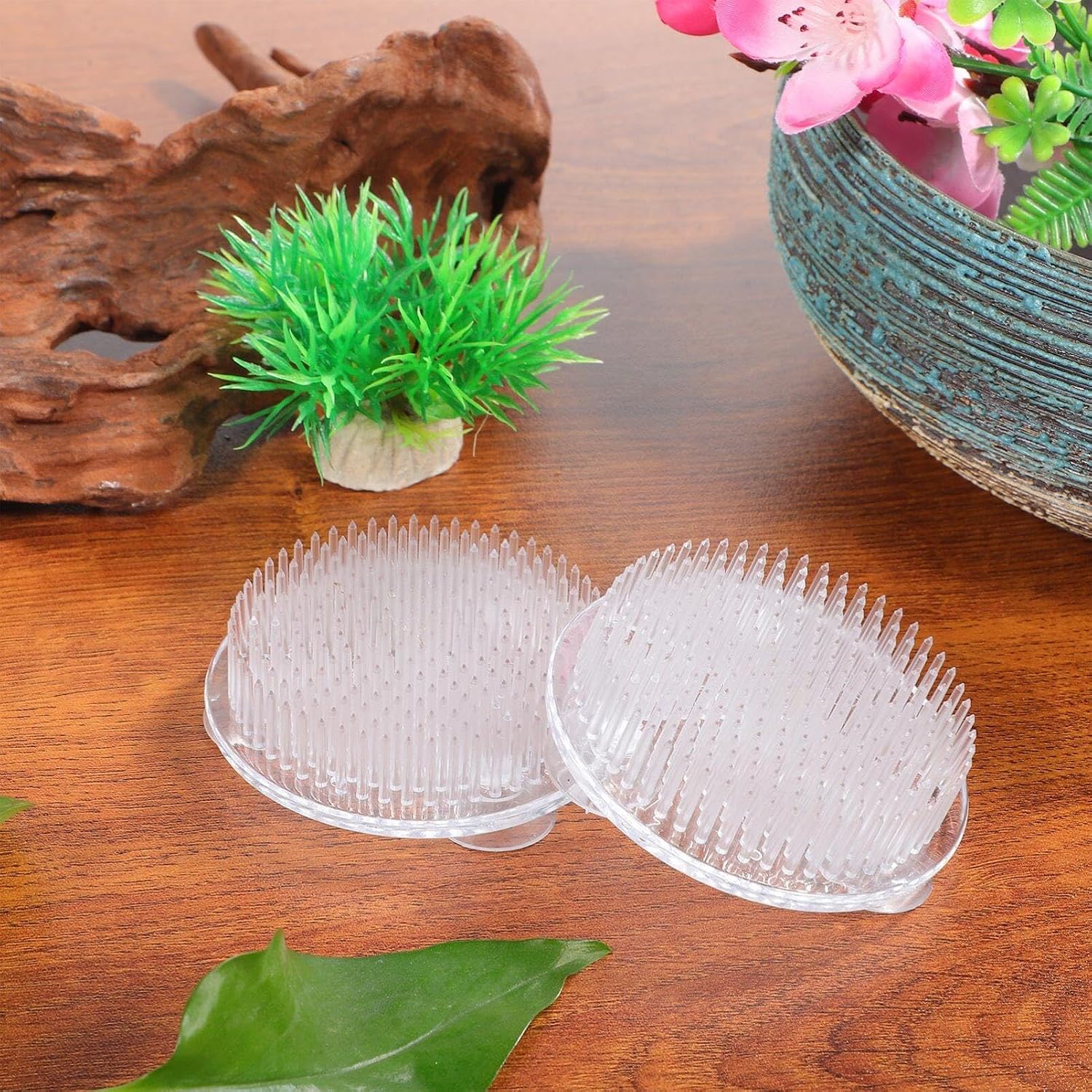 DIYEAH 2pcs Suction Cup Flower Frog Arrangement Holder Flexible Floral Grid for Vase Stability Easy to Use Floral Arranging Tool for Home Decoration