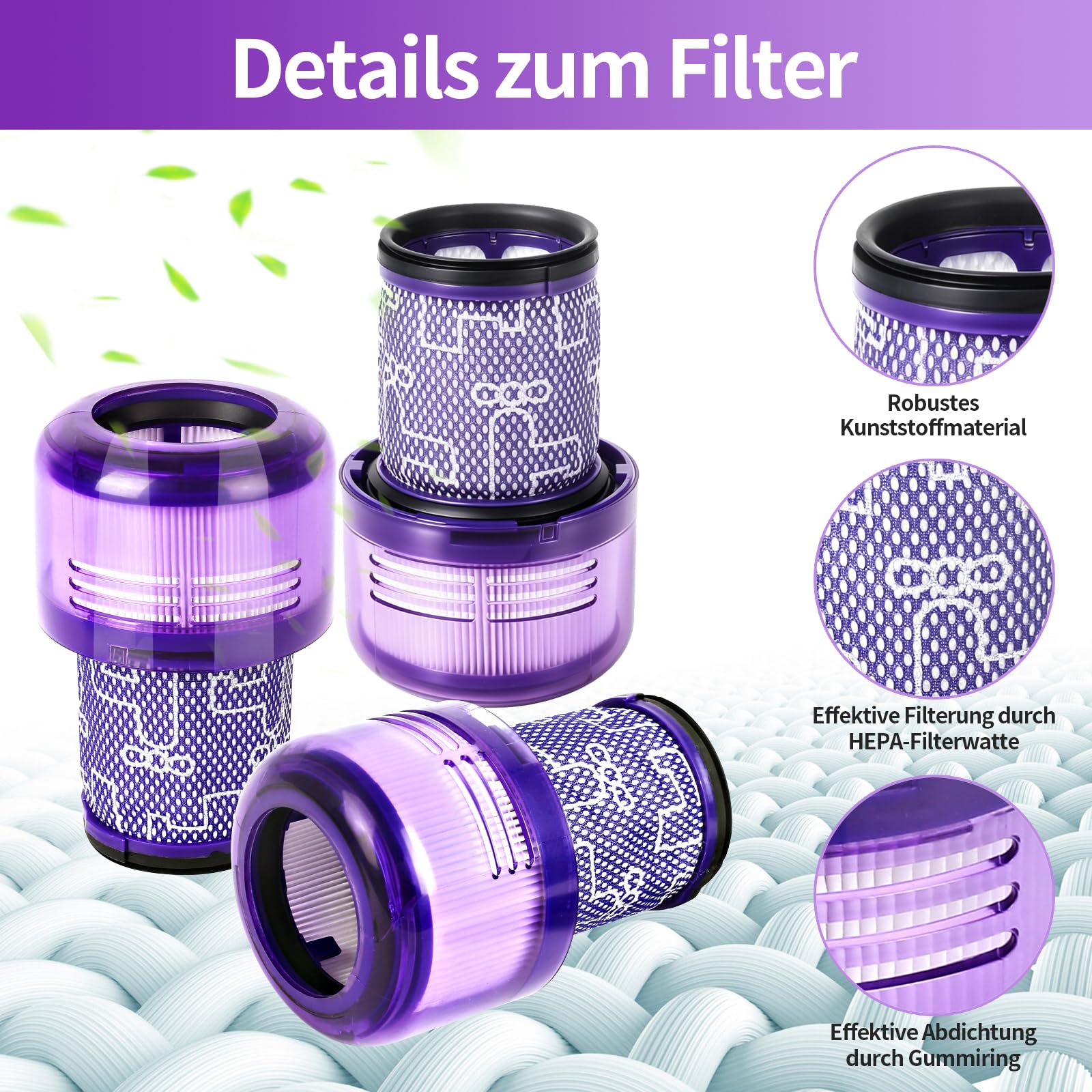 3 Filters for Dyson V12 Detect Slim Absolute Ersatzteile und 971517-01