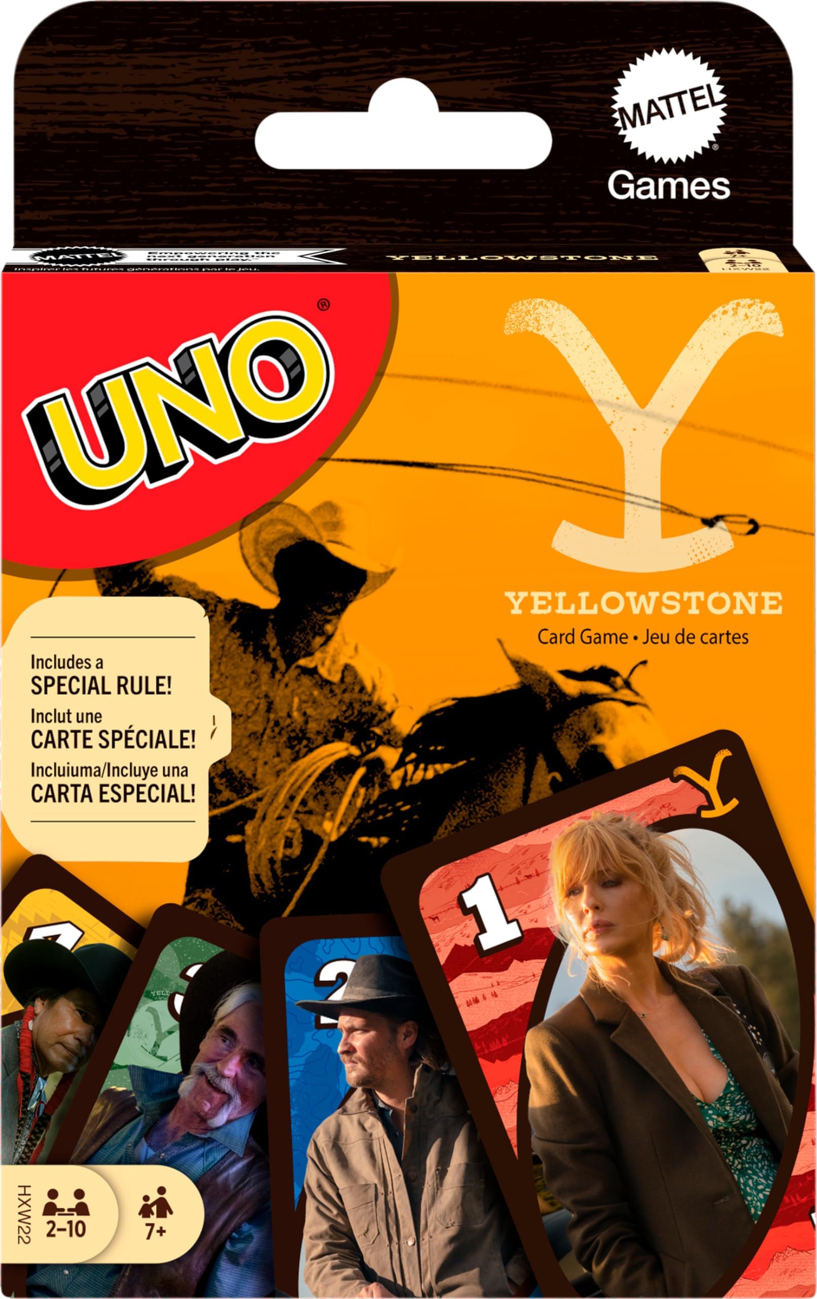 UNO Yellowstone Card Game for Kids, Adults, Families & Parties with Deck & Special Rule Inspired by The TV Show