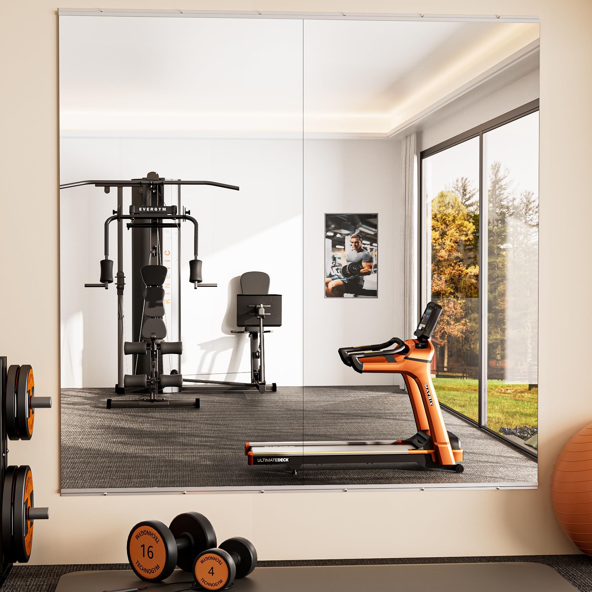 Keonjinn 72x36 2-Pack Gym Mirror