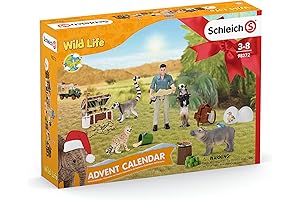 Schleich Wild Life Advent Calendar - Christmas Countdown Surprise Animal Toy Set and Adventure Figurines