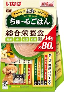 いなば ちゅ~るごはん チーズ・野菜バラエティ 80本 総合栄養食 犬用おやつ
