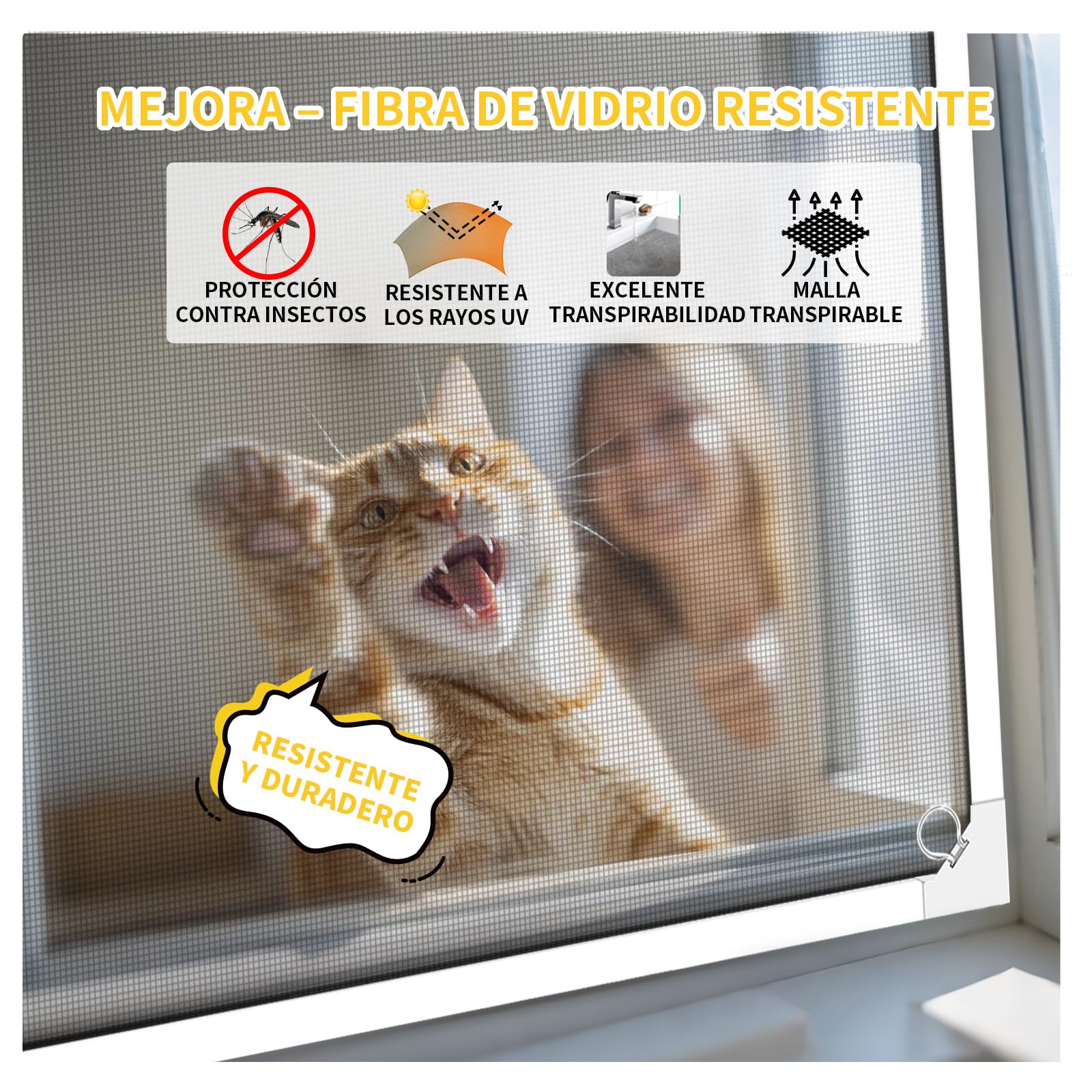 HOFUDON Mosquitera Ventana Magnética 120x130cm,Fibra de Vidrio Reforzada DIY Cortable, Instalación Fácil sin Taladrar,Fácil de Limpiar, Mosquitera Magnética para Ventanas Correderas(Malla Gris)