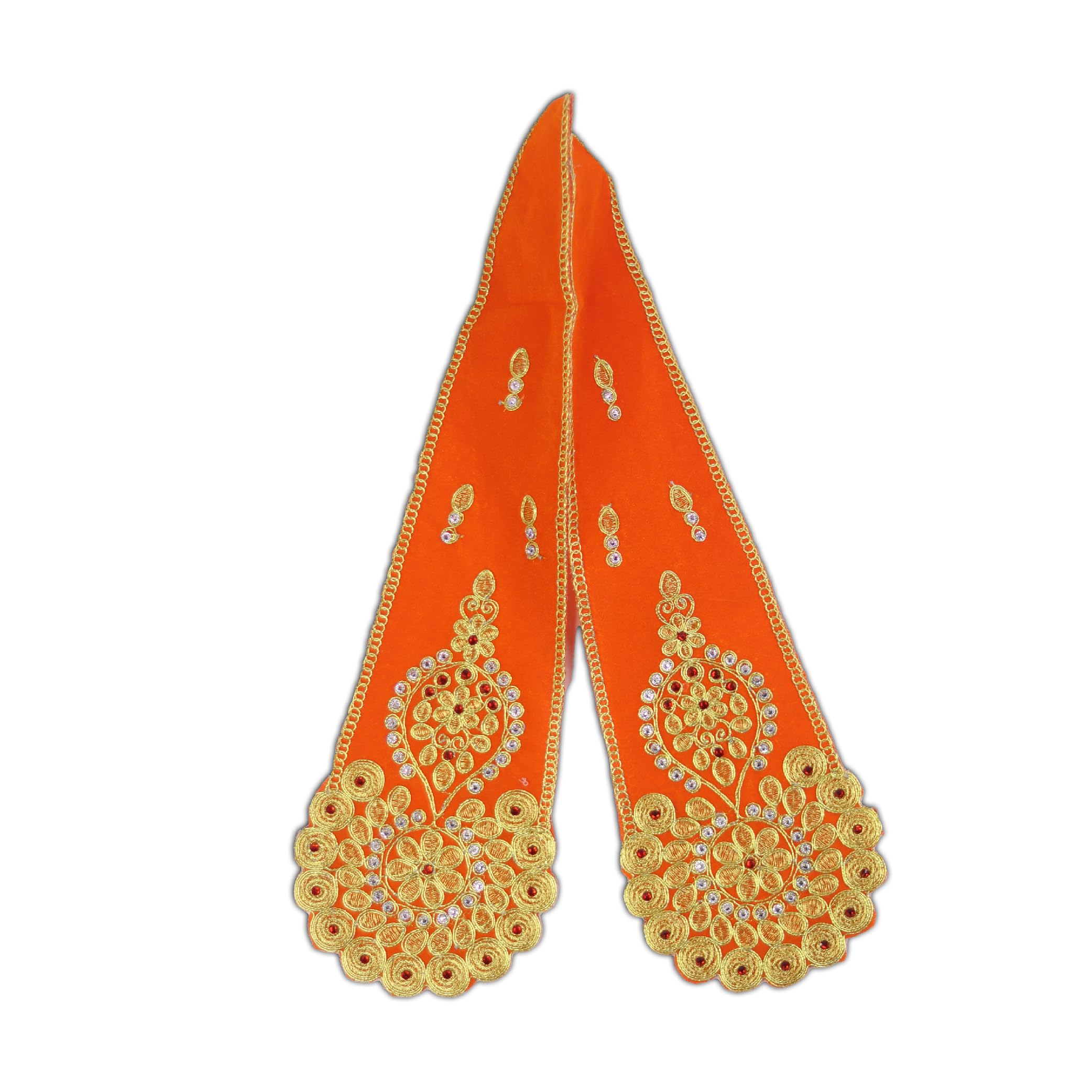 Reliable Uparna/Khes for Ganpati Shringar/Chunari/Patka for Ganesha/Krishna Statues Ganesh Vastra Accessories Length 18 Inch (Orange)