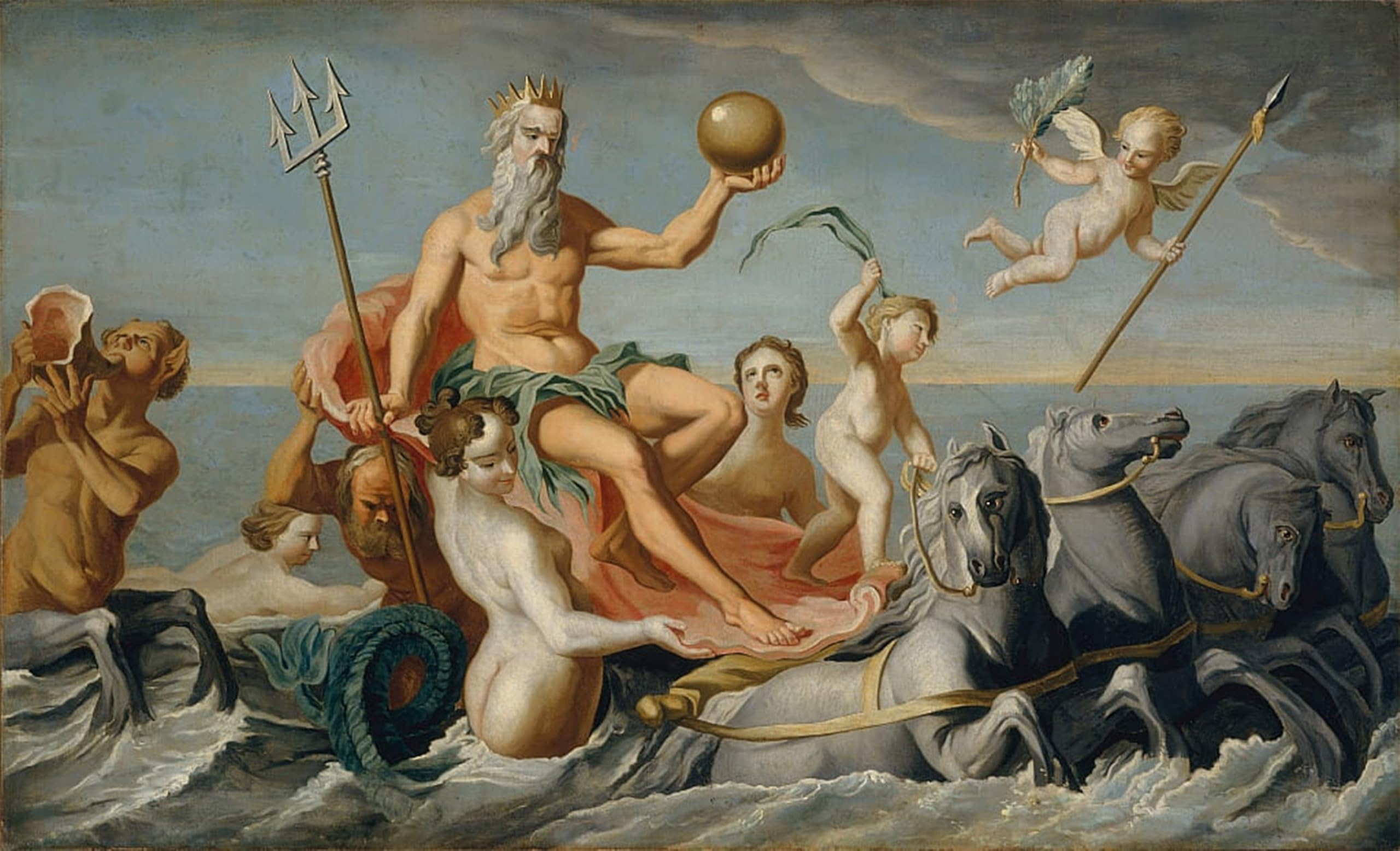 Toile Le retour de Neptune par Singleton Copley 60x90cm pour bureau