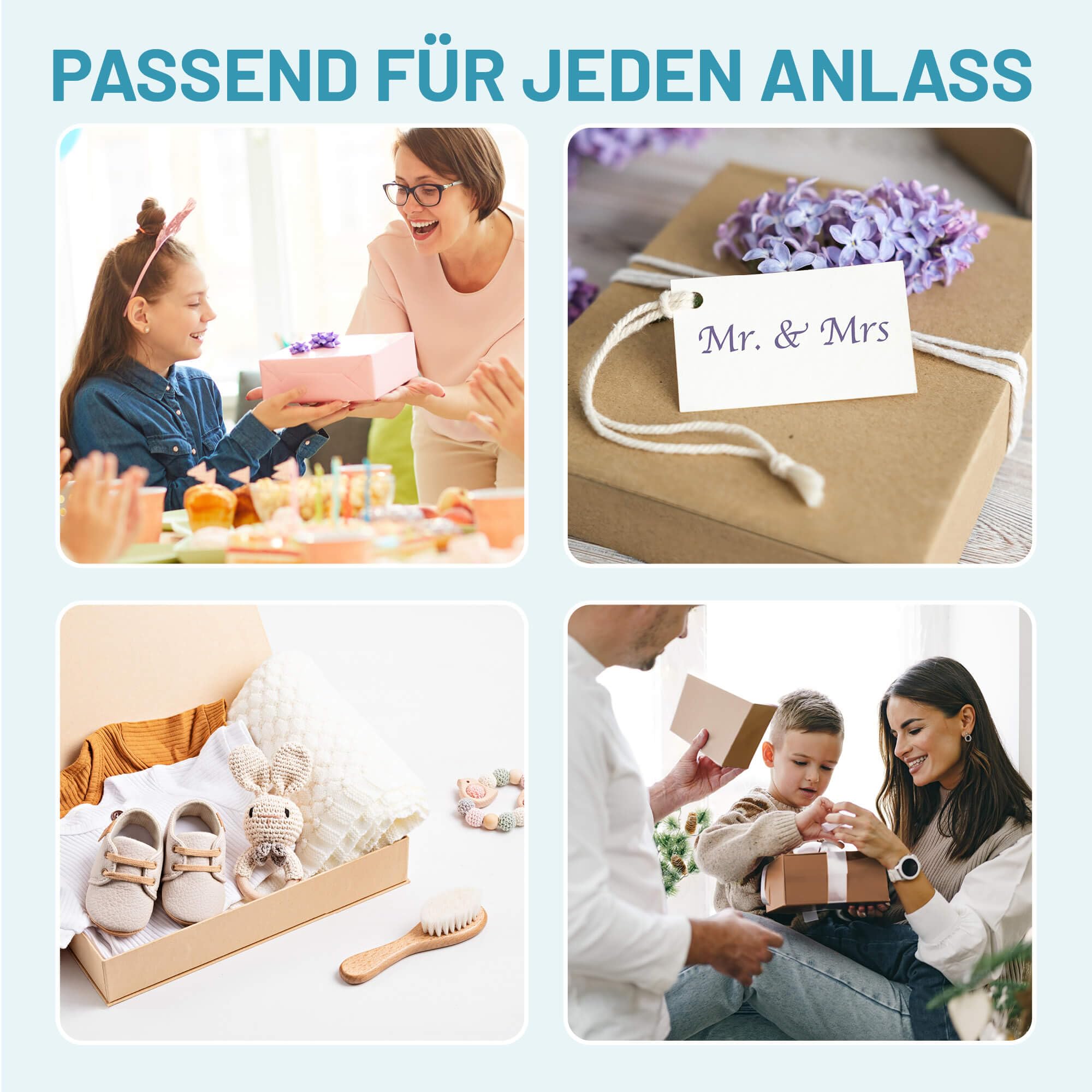 Geschenk-Box mit Deckel | 31 x 22 x 7 cm | Magnet-Verschluss | Hochzeit, Geburt, Weihnachten | Geschenk-Verpackung in Weiß